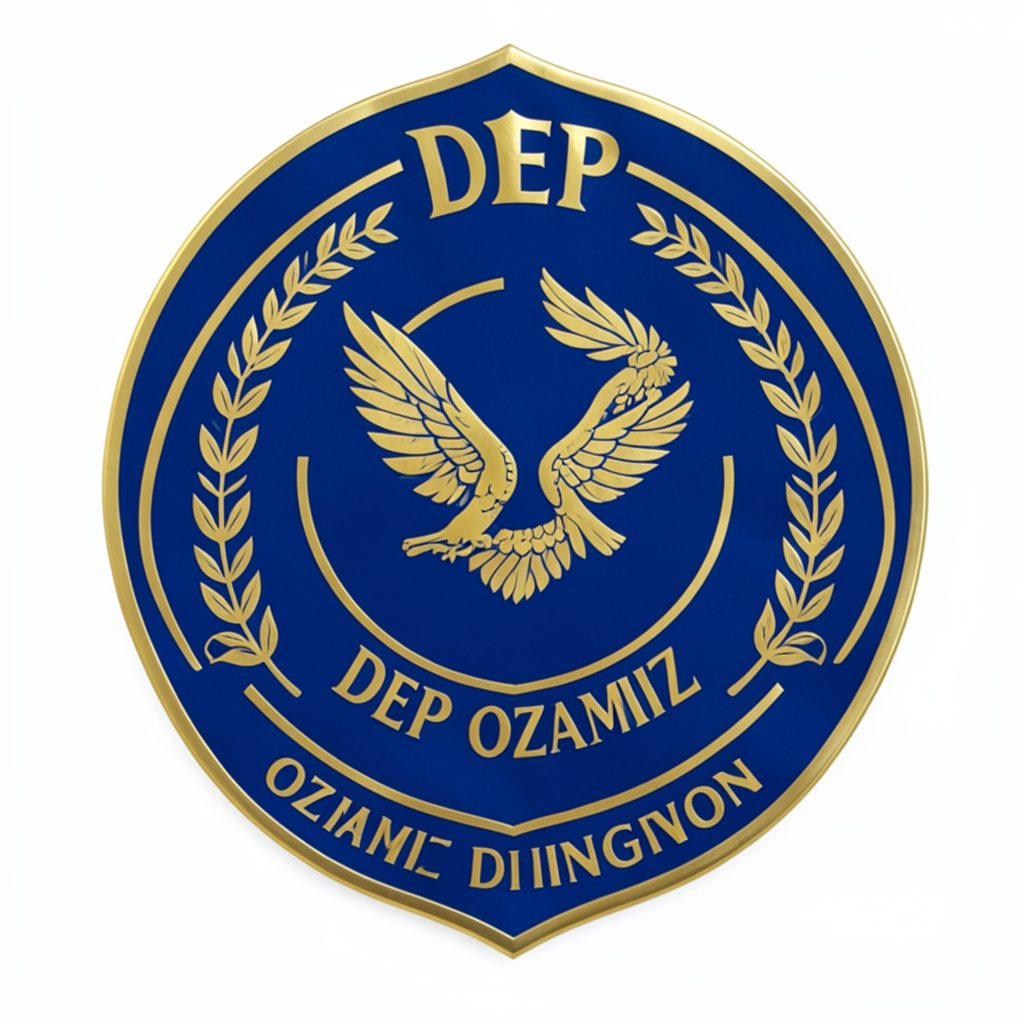 DepEd Ozamiz division seal in blue and gold on a white background